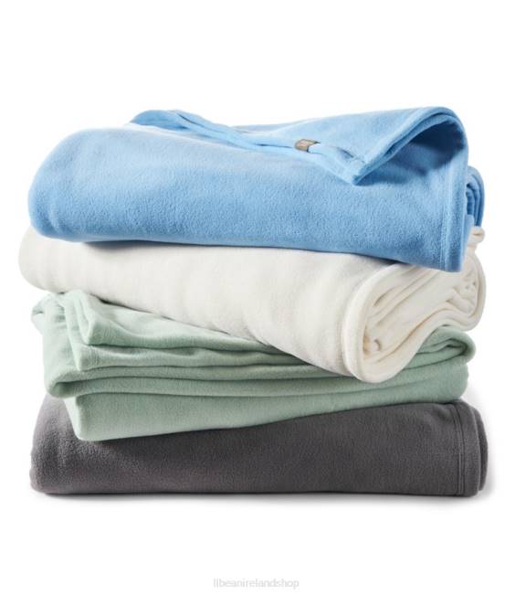 LLBean Mountain Classic Fleece Blanket Unisex J46J4434 Bedding Silver Sage