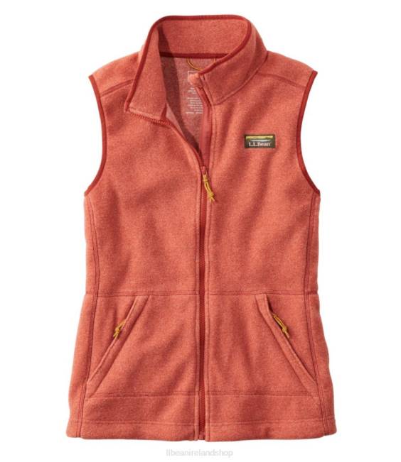 LLBean Mountain Classic Fleece Vest Women J46J5082 Outerwear Sienna Brick