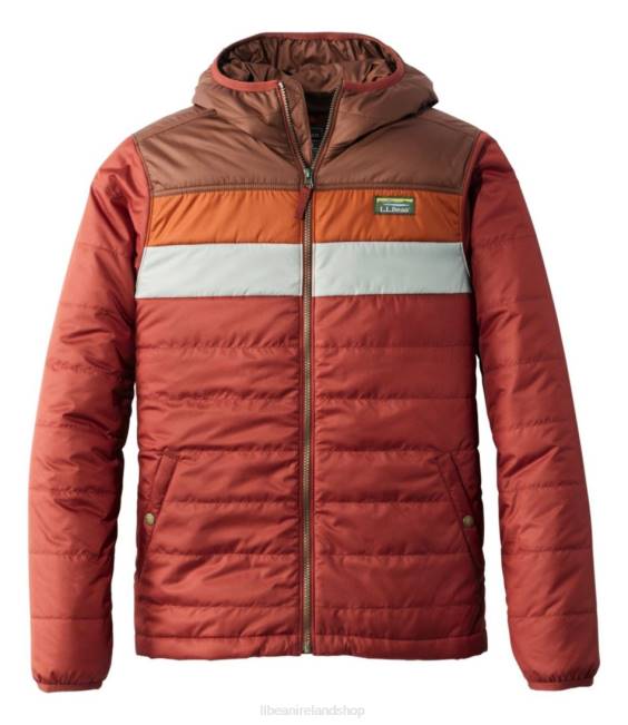 LLBean Mountain Classic Puffer Hooded Jacket Men J46J3404 Outerwear Dark Russet/Dark Barley