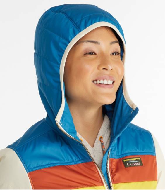 LLBean Mountain Classic Puffer Hooded Jacket Women J46J6051 Outerwear Storm Blue/Steel Blue