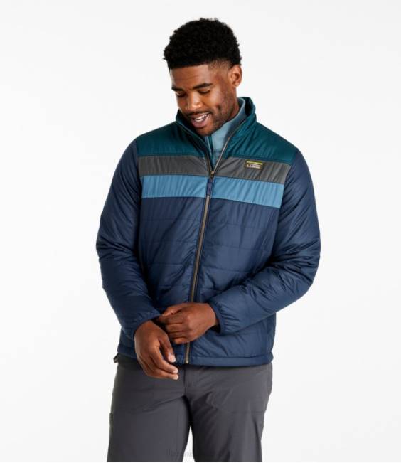 LLBean Mountain Classic Puffer Jacket Men J46J5959 Outerwear Kelp Green/Nautical Navy