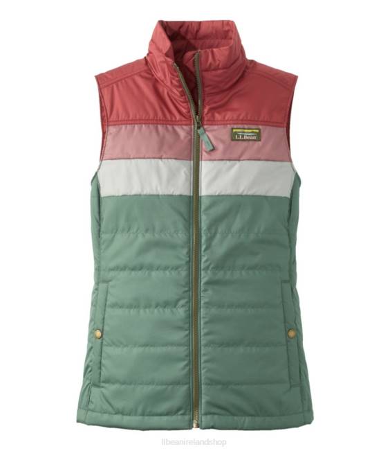 LLBean Mountain Classic Puffer Vest Women J46J875 Outerwear Taupe Brown/Gray Birch