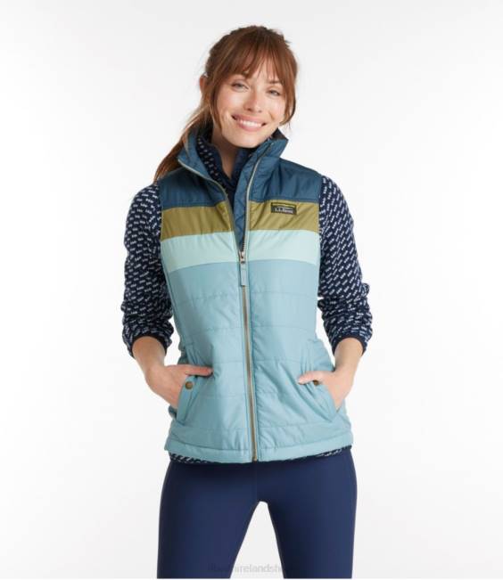 LLBean Mountain Classic Puffer Vest Women J46J875 Outerwear Taupe Brown/Gray Birch
