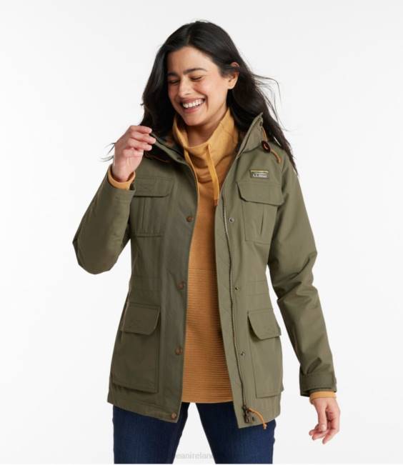 LLBean Mountain Classic Water-Resistant Jacket Women J46J6025 Outerwear Kelp Green