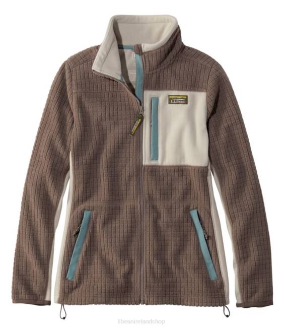 LLBean Mountain Classic Windproof Fleece Jacket Women J46J3601 Outerwear Taupe Brown/Gray Birch