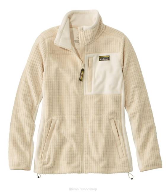 LLBean Mountain Classic Windproof Fleece Jacket Women J46J6030 Outerwear Natural/Bone
