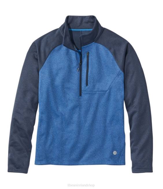LLBean Mountain Fleece Half-Zip Men J46J3422 Outerwear Carbon Navy/Marine Blue