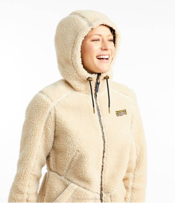 LLBean Mountain Pile Fleece Coat Women J46J6029 Outerwear Natural