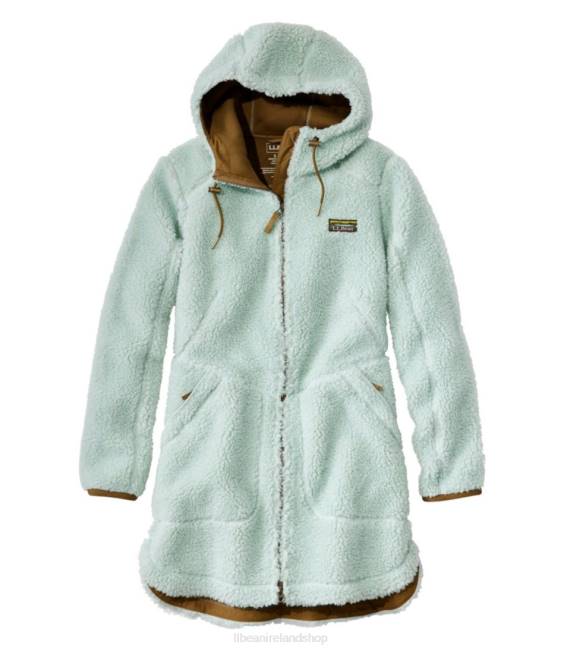 LLBean Mountain Pile Fleece Coat Women J46J7049 Outerwear Aqua Light