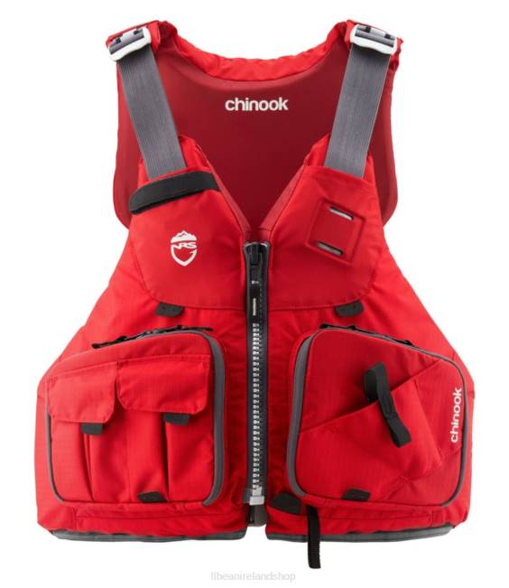 LLBean NRS Chinook Fishing PFD Unisex J46J1487 Water Sports Red