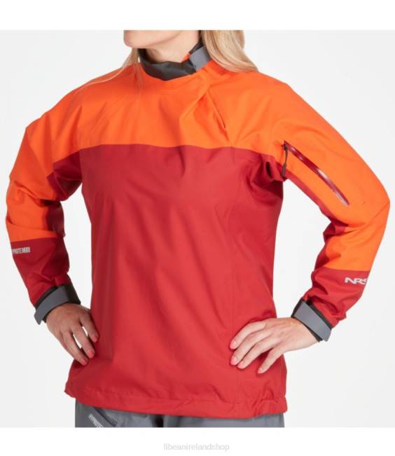 LLBean NRS Endurance Splash Jacket Women J46J1765 Water Sports Poppy/Vino