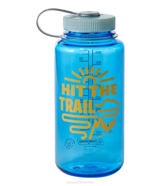 LLBean Nalgene Sustain Wide Mouth Water Bottle with Print Unisex J46J5245 Outdoor Accessories Blue/Hit The Trail