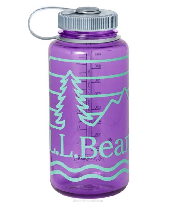 LLBean Nalgene Sustain Wide Mouth Water Bottle with Print Unisex J46J7309 Outdoor Accessories Purple/Woodscene