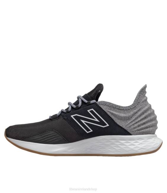 LLBean New Balance Fresh Foam Roav Tee Shirt Running Shoes Men J46J1124 Footwear Black/Light Aluminum