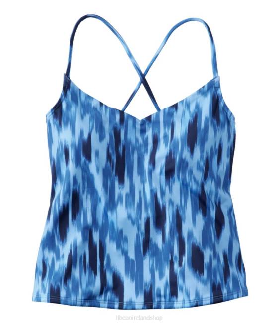 LLBean New Currents Swimwear Women J46J3250 Clothing Darkest Navy Paintbrush Camo