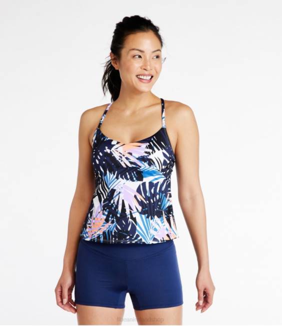 LLBean New Currents Swimwear Women J46J367 Clothing Multi Palms