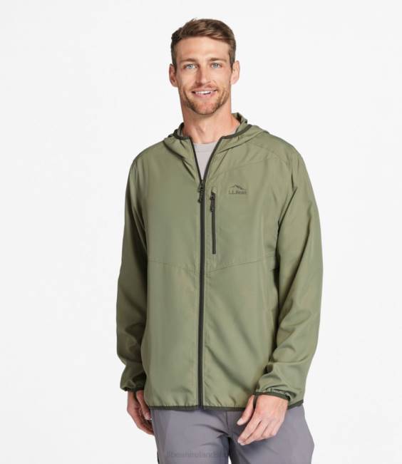 LLBean No Fly Zone Jacket Men J46J3905 Fishing Olive Gray