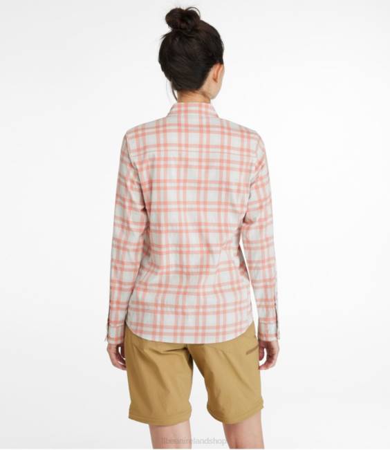 LLBean No Fly Zone Long-Sleeve Shirt Women J46J1297 Fishing Mid-Blue