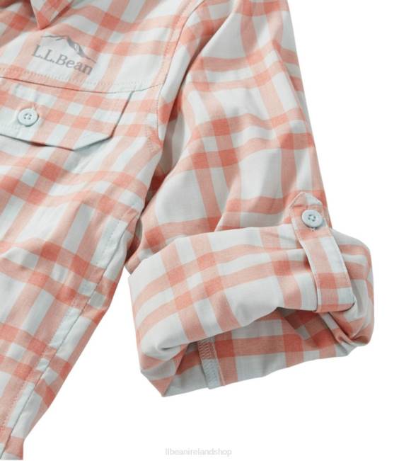 LLBean No Fly Zone Long-Sleeve Shirt Women J46J1297 Fishing Mid-Blue