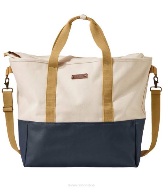 LLBean Noreaster Tote Bag Unisex J46J2339 Accessories Classic Navy/Cream/Canyon Khaki