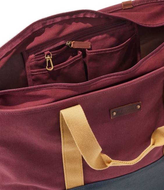 LLBean Nor\easter Tote Bag Unisex J46J4226 Accessories Classic Navy/Burgundy/Canyon Khaki