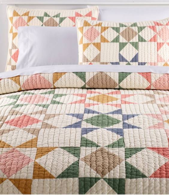 LLBean North Star Patchwork Quilt Collection Unisex J46J2529 Bedding Multi