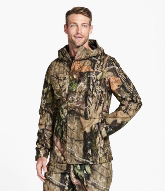 LLBean Northwoods Rain Jacket Men J46J590 Outdoor Equipment Mossy Oak Country