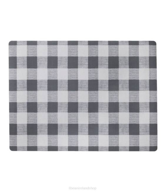 LLBean Office Chair Mat Plaid Unisex J46J2554 Home Goods Charcoal/Sea Salt