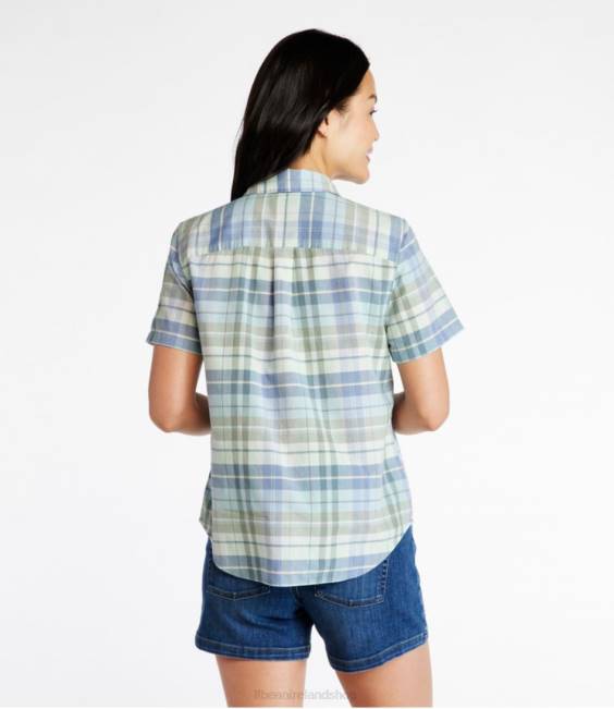 LLBean Organic Classic Cotton Shirt Women J46J3496 Clothing Faded Jade