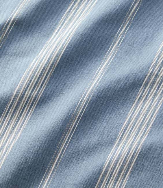 LLBean Organic Cotton Blanket Stripe Unisex J46J4466 Bedding Slate Blue/Natural