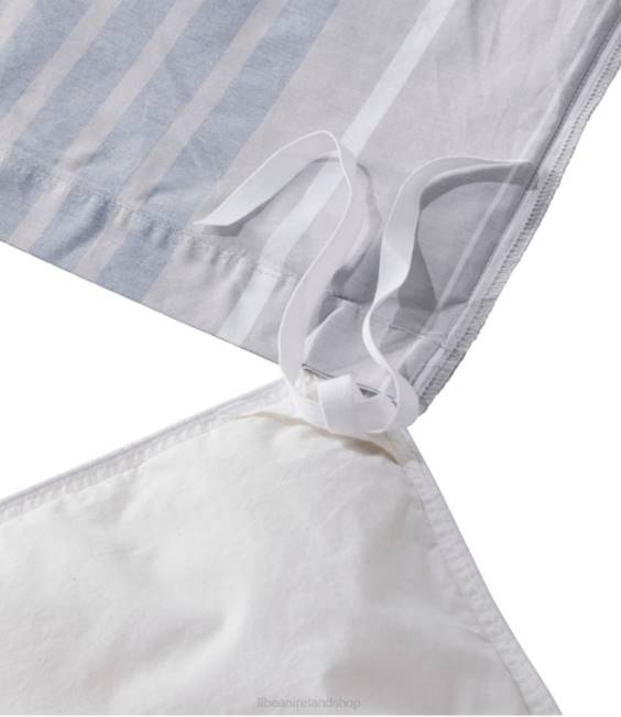 LLBean Organic Cotton Comforter Cover Collection Stripe Unisex J46J2764 Bedding Gray