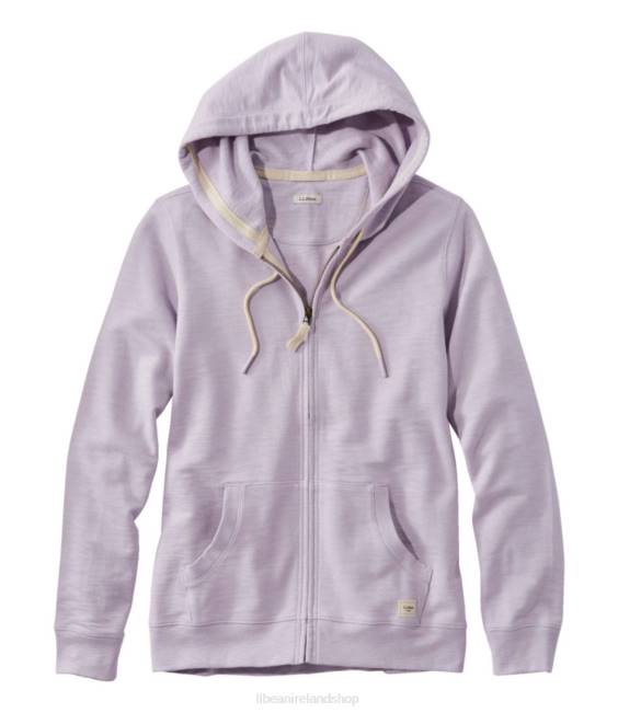 LLBean Organic Cotton Hooded Sweatshirt Women J46J4618 Clothing Lilac Mist