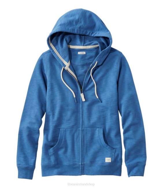 LLBean Organic Cotton Hooded Sweatshirt Women J46J55 Clothing Rustic Blue