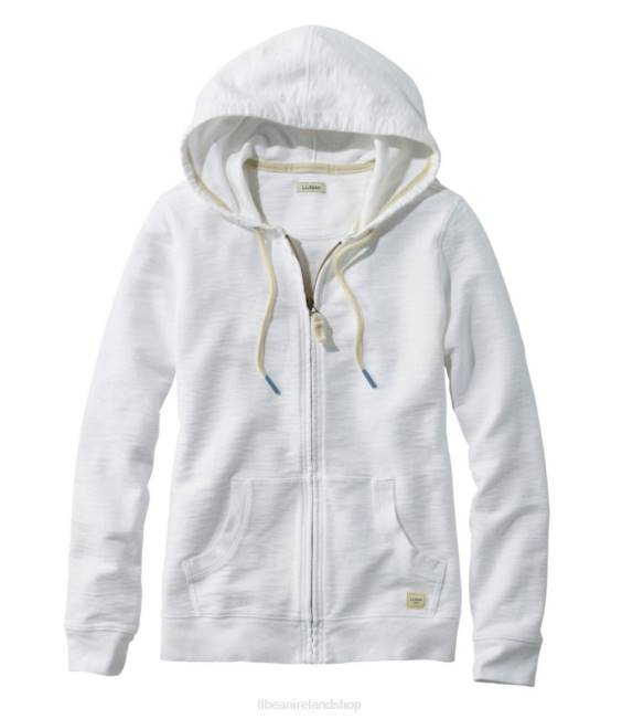 LLBean Organic Cotton Hooded Sweatshirt Women J46J6434 Clothing White