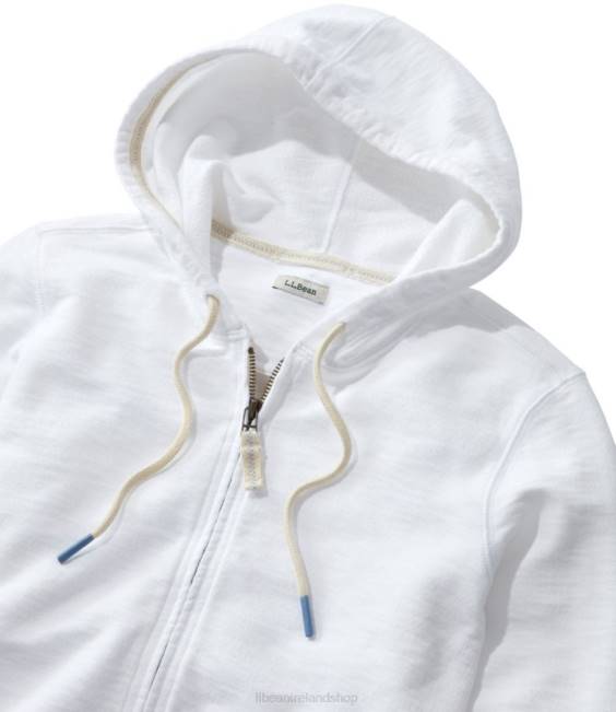LLBean Organic Cotton Hooded Sweatshirt Women J46J6434 Clothing White