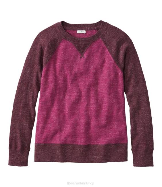 LLBean Organic Cotton Slub Sweater Women J46J119 Clothing Deep Wine