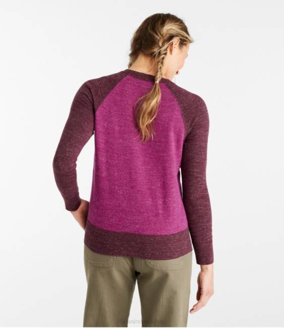 LLBean Organic Cotton Slub Sweater Women J46J119 Clothing Deep Wine