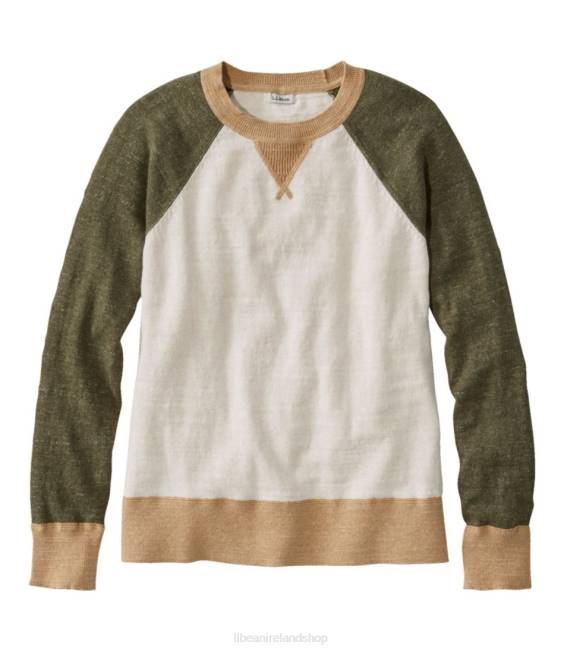 LLBean Organic Cotton Slub Sweater Women J46J3034 Clothing Dusty Olive