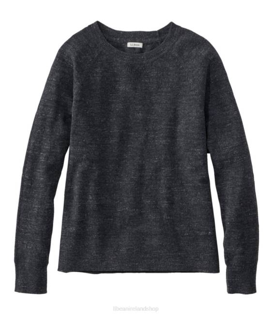 LLBean Organic Cotton Slub Sweater Women J46J3125 Clothing Faded Black