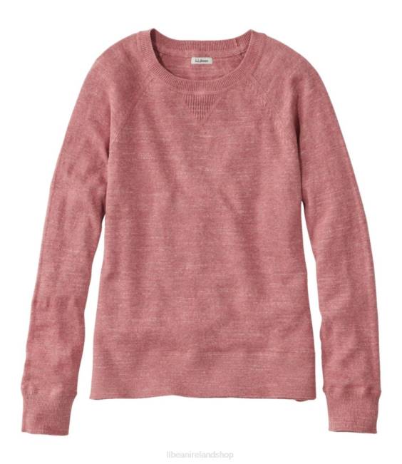 LLBean Organic Cotton Slub Sweater Women J46J4736 Clothing Rose Wash