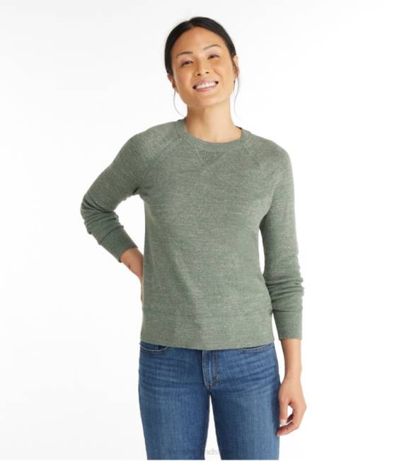 LLBean Organic Cotton Slub Sweater Women J46J4736 Clothing Rose Wash