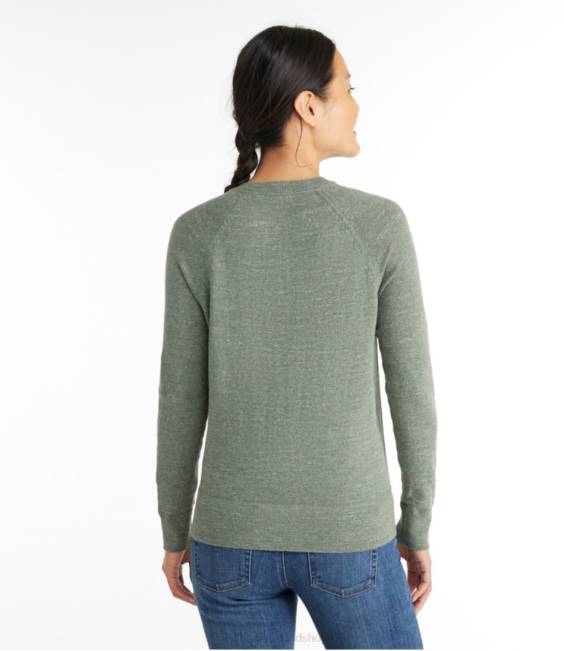 LLBean Organic Cotton Slub Sweater Women J46J4736 Clothing Rose Wash