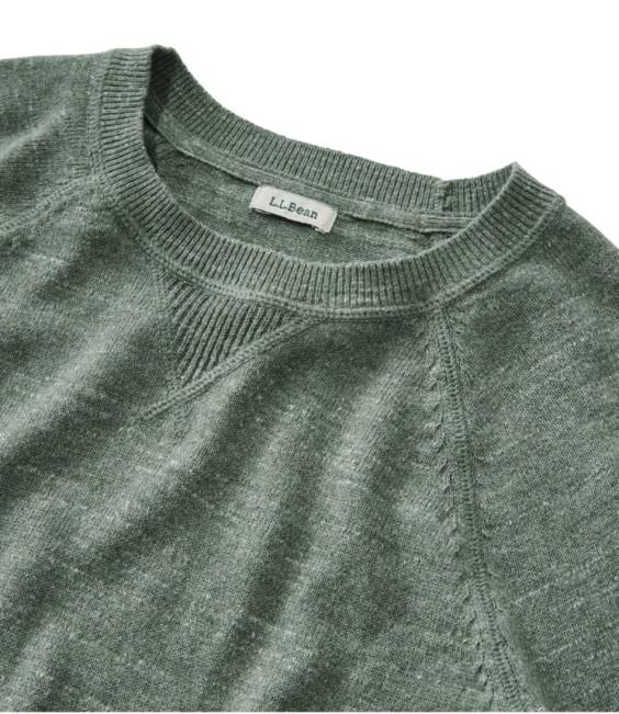 LLBean Organic Cotton Slub Sweater Women J46J5782 Clothing Sea Green