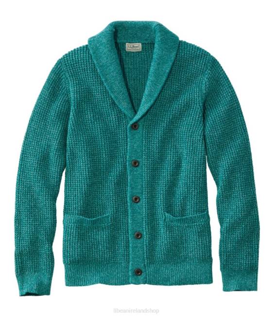 LLBean Organic Cotton Sweater Men J46J3513 Clothing Warm Teal