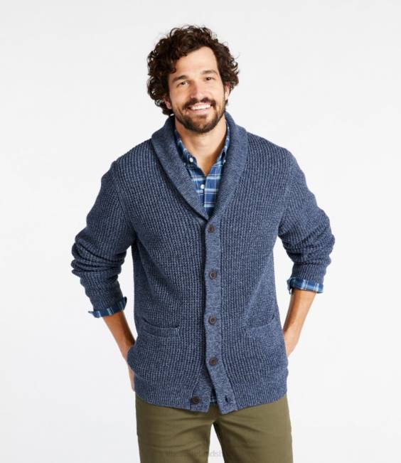 LLBean Organic Cotton Sweater Men J46J3513 Clothing Warm Teal