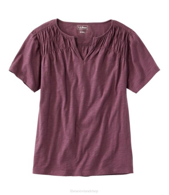 LLBean Organic Cotton Tee Women J46J283 Clothing Faded Eggplant