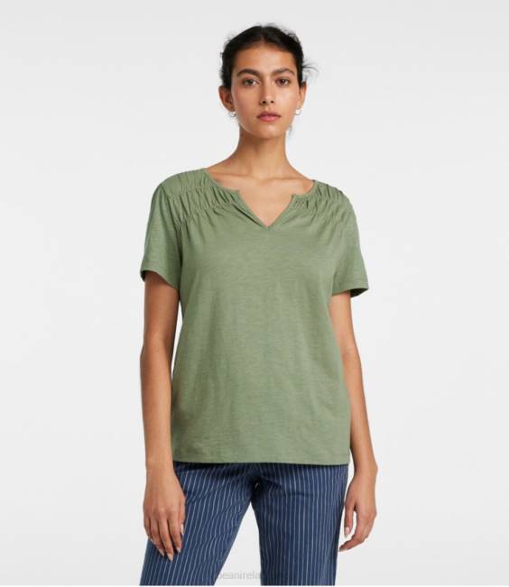 LLBean Organic Cotton Tee Women J46J3171 Clothing Rustic Blue