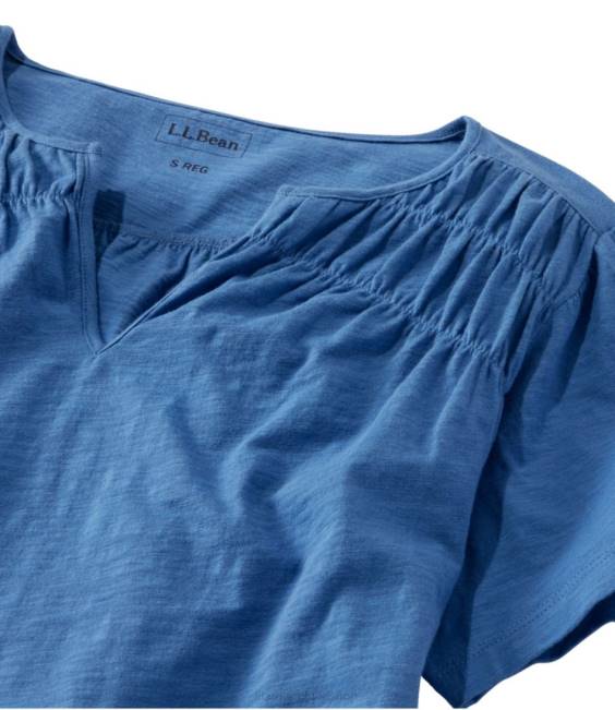 LLBean Organic Cotton Tee Women J46J3171 Clothing Rustic Blue
