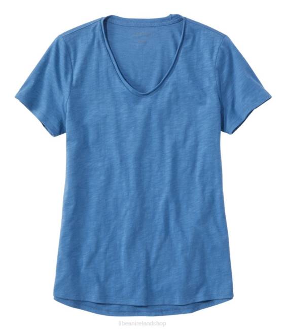LLBean Organic Cotton Tee Women J46J4616 Clothing Rustic Blue