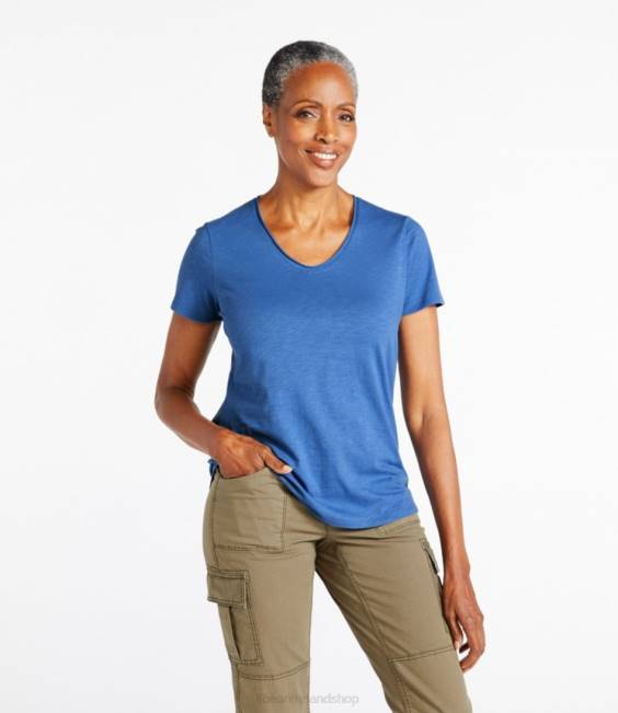 LLBean Organic Cotton Tee Women J46J4616 Clothing Rustic Blue